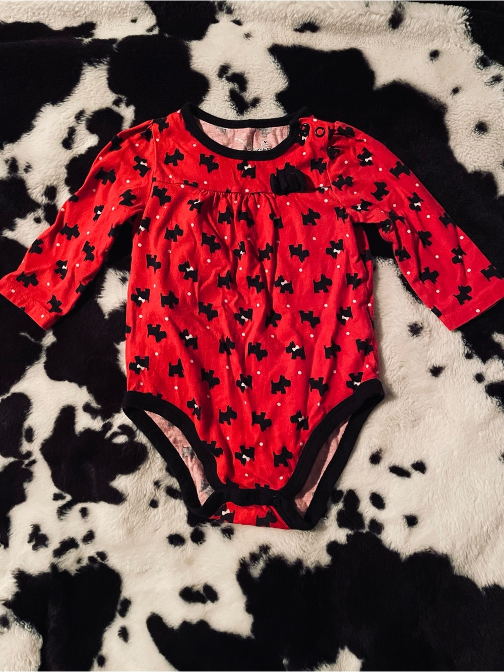 Jumping Beans Scottish Terrier Infant / Baby Long Sleeved Onesie Size 9 Months